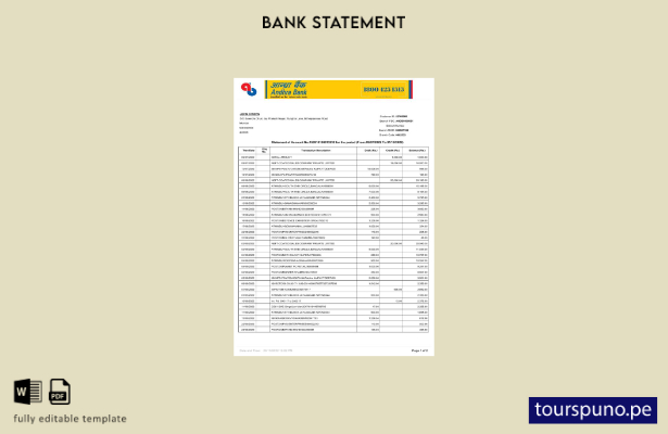listo para imprimir plantilla de página de páginas de palabras de extracto banca